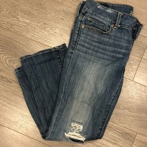 American eagle cropped jean straight leg